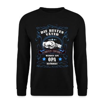 Bester Vater wird zum Opa - Unisex Pullover - Schwarz - Vorne - Alina (178cm) & Michal (187cm)