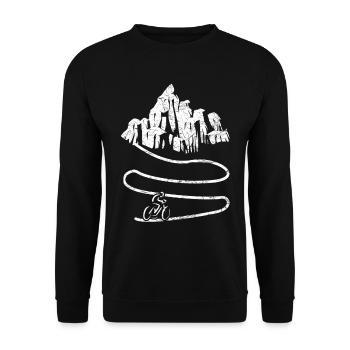 Fahrrad Berge Mountainbike Sport Fahrradtour - Unisex Sweatshirt - black - Front - Alina (178cm) & Michal (187cm)