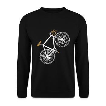 Vélo de route vélo cyclisme course cycliste cadeau - Sweat-shirt Unisexe - noir - Devant - Alina (178cm) & Michal (187cm)