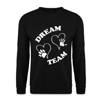Amour de chien et de chien d'équipe de rêve humain - Sweat-shirt Unisexe - noir - Devant - Alina (178cm) & Michal (187cm)