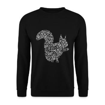 Eichhörnchen Aus Fahrrädern Tier Fahrrad - Unisex Pullover - Schwarz - Vorne - Alina (178cm) & Michal (187cm)