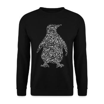 The penguin made of bicycles bicycle - Unisex Sweatshirt - black - Front - Alina (178cm) & Michal (187cm)