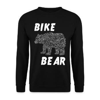 Fahrrad Bär Aus Fahrrädern Tier Sport - Unisex Pullover - Schwarz - Vorne - Alina (178cm) & Michal (187cm)