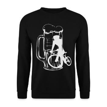 Cyclisme cadeau pour grand-père et cycliste sur VTT - Sweat-shirt Unisexe - noir - Devant - Alina (178cm) & Michal (187cm)