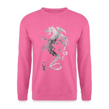 dragon tribal face - Sweat-shirt Unisexe - rose - Devant