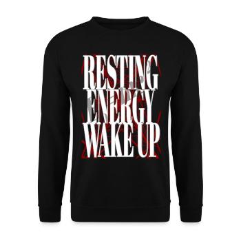 Resting energy awakens electricity energy mathematics - Unisex Sweatshirt - black - Front - Alina (178cm) & Michal (187cm)