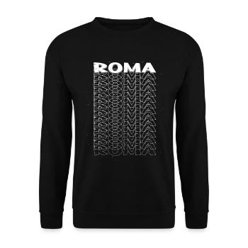 Rome Roma Italy City Font Skyline Home - Unisex Sweatshirt - black - Front - Alina (178cm) & Michal (187cm)