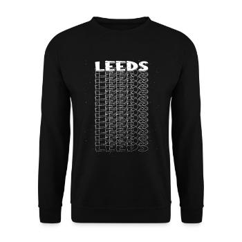 Leeds Angleterre UK City Font Skyline Accueil - Sweat-shirt Unisexe - noir - Devant - Alina (178cm) & Michal (187cm)