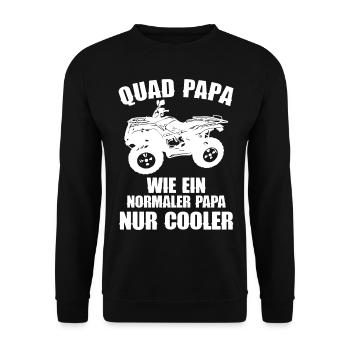 Quadfahrer Geschenkidee Quadfahren Quad ATV - Unisex Pullover - Schwarz - Vorne - Alina (178cm) & Michal (187cm)