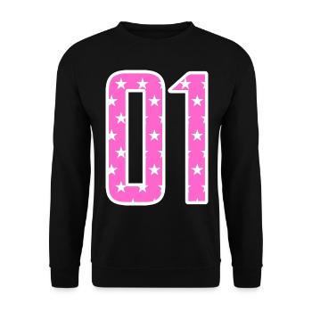 01 - Team - Crew - Teamsport - Unisex Pullover - Schwarz - Vorne - Alina (178cm) & Michal (187cm)