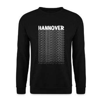 Hanovre Allemagne City Font Skyline Accueil - Sweat-shirt Unisexe - noir - Devant - Alina (178cm) & Michal (187cm)