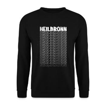 Heilbronn Germany City Font Skyline Home - Unisex Sweatshirt - black - Front - Alina (178cm) & Michal (187cm)