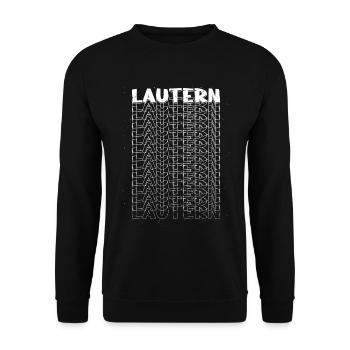 Kaiserslautern Lautern Deutschland Stadt Schrift - Unisex Pullover - Schwarz - Vorne - Alina (178cm) & Michal (187cm)