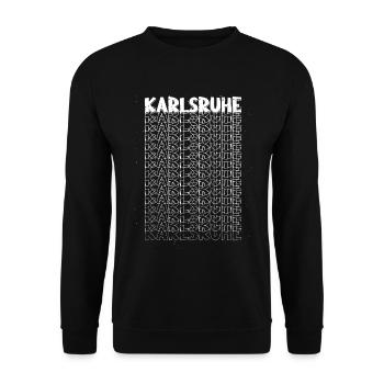 Karlsruhe Allemagne City Font Skyline Accueil - Sweat-shirt Unisexe - noir - Devant - Alina (178cm) & Michal (187cm)