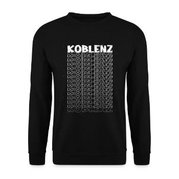 Koblenz Germany City Font Skyline Home - Unisex Sweatshirt - black - Front - Alina (178cm) & Michal (187cm)
