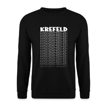Krefeld Allemagne City Font Skyline Accueil - Sweat-shirt Unisexe - noir - Devant - Alina (178cm) & Michal (187cm)