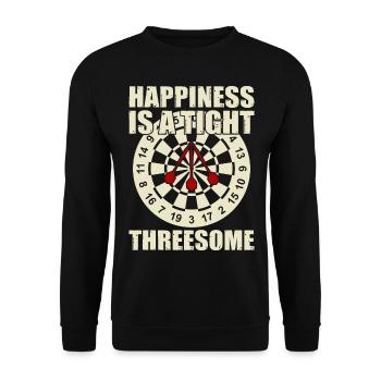 Drôle de fléchettes idée cadeau pour les joueurs de fléchettes fléchettes - Sweat-shirt Unisexe - noir - Devant - Alina (178cm) & Michal (187cm)
