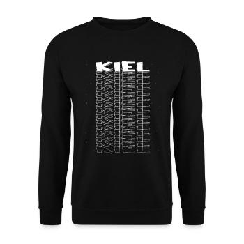 Kiel Germany City Font Skyline Home - Unisex Sweatshirt - black - Front - Alina (178cm) & Michal (187cm)