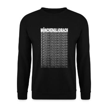 Mönchengladbach Germany City Font Skyline - Unisex Sweatshirt - black - Front - Alina (178cm) & Michal (187cm)