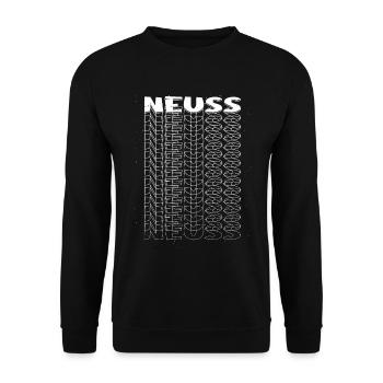 Neuss Germany City Font Skyline Accueil - Sweat-shirt Unisexe - noir - Devant - Alina (178cm) & Michal (187cm)