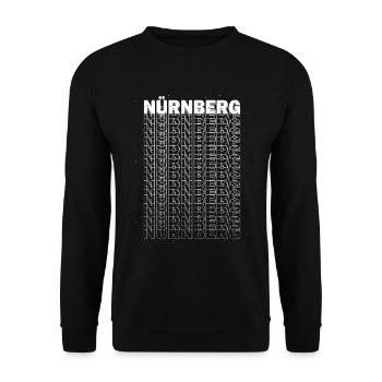 Nuremberg Allemagne City Font Skyline Accueil - Sweat-shirt Unisexe - noir - Devant - Alina (178cm) & Michal (187cm)
