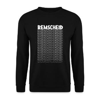 Remscheid Germany City Font Skyline Home - Unisex Sweatshirt - black - Front - Alina (178cm) & Michal (187cm)