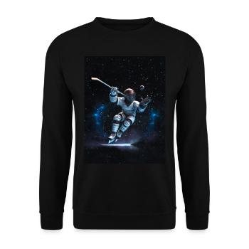Ice Hockey Space Power - Unisex Sweatshirt - black - Front - Alina (178cm) & Michal (187cm)
