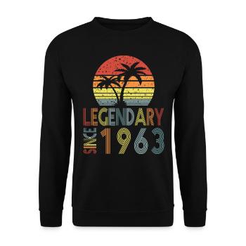 Légendaire depuis 1963 - Sweat-shirt Unisexe - noir - Devant - Alina (178cm) & Michal (187cm)