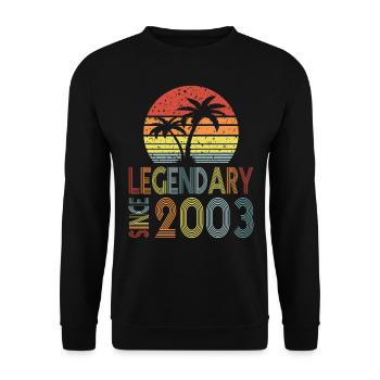 Legendary since 2003 - Unisex Sweatshirt - black - Front - Alina (178cm) & Michal (187cm)