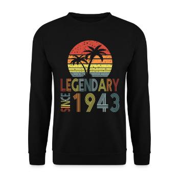 Legendary since 1943 - Unisex Sweatshirt - black - Front - Alina (178cm) & Michal (187cm)