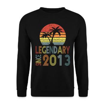 Legendary since 2013 - Unisex Sweatshirt - black - Front - Alina (178cm) & Michal (187cm)