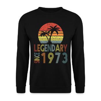 Legendary since 1973 - Unisex Sweatshirt - black - Front - Alina (178cm) & Michal (187cm)