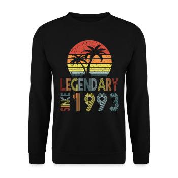 Legendary since 1993 - Unisex Sweatshirt - black - Front - Alina (178cm) & Michal (187cm)