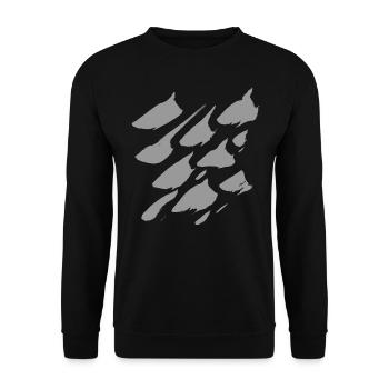 Coups de pinceau Motifs - Sweat-shirt Unisexe - noir - Devant - Alina (178cm) & Michal (187cm)
