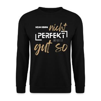 Erfolg MINDSET Motivation Inspiration Leidenschaft - Unisex Pullover - Schwarz - Vorne - Alina (178cm) & Michal (187cm)