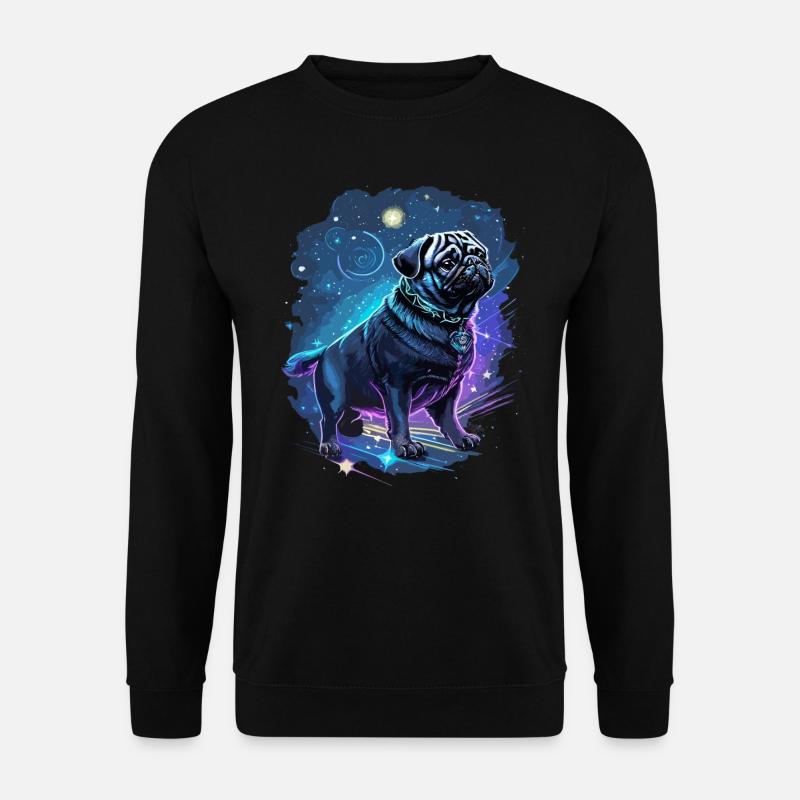 mythischer Mops Hund - Unisex Pullover - Schwarz