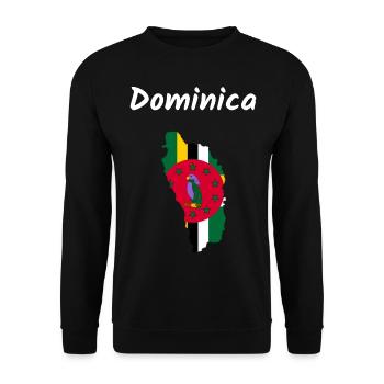 Dominica Flag Caribbean Island Holiday Idea - Unisex Sweatshirt - black - Front - Alina (178cm) & Michal (187cm)