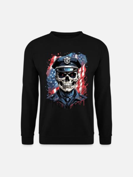 USA-Polizei-Helden - Unisex Pullover - Schwarz