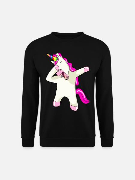 Einhorn Dab Dabbing Unicorn - Unisex Pullover - Schwarz