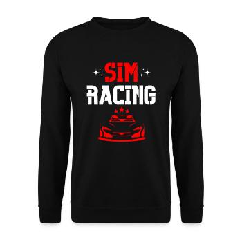 sim racing gaming jeux vidéo - Sweat-shirt Unisexe - noir - Devant - Alina (178cm) & Michal (187cm)