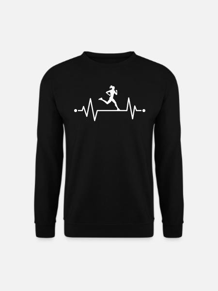 Runner's heartbeat - Unisex Sweatshirt - black