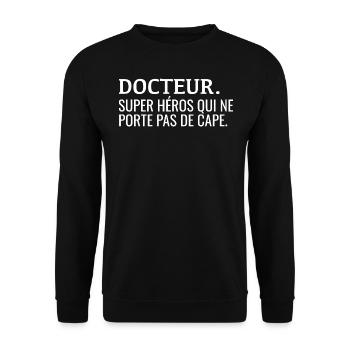 Docteur Définiton Humour - Sweat-shirt Unisexe - noir - Devant - Alina (178cm) & Michal (187cm)