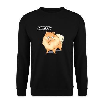 Anxiety - Unisex Sweatshirt - black - Front - Alina (178cm) & Michal (187cm)