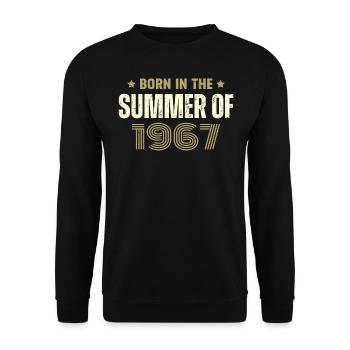 Millésime 1967 Cadeau D'anniversaire 1967 Vintage - Sweat-shirt Unisexe - noir - Devant - Alina (178cm) & Michal (187cm)
