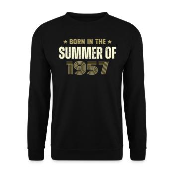 Vintage 1957 Vintage 1957 Birthday Gift - Unisex Sweatshirt - black - Front - Alina (178cm) & Michal (187cm)