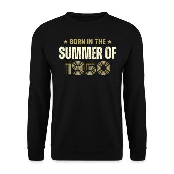 Millésime 1950 Cadeau D'anniversaire 1950 Vintage - Sweat-shirt Unisexe - noir - Devant - Alina (178cm) & Michal (187cm)