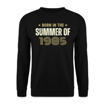 Vintage 1985 Vintage 1985 Birthday Gift - Unisex Sweatshirt - black - Front - Alina (178cm) & Michal (187cm)