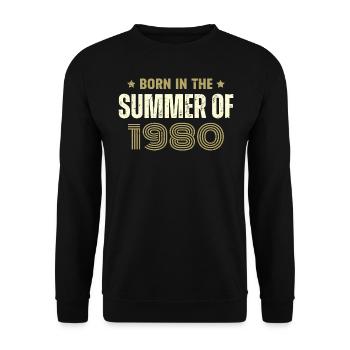 Vintage 1980er Vintage 1980er Jahre Geburtstagsgeschenk - Unisex Pullover - Schwarz - Vorne - Alina (178cm) & Michal (187cm)