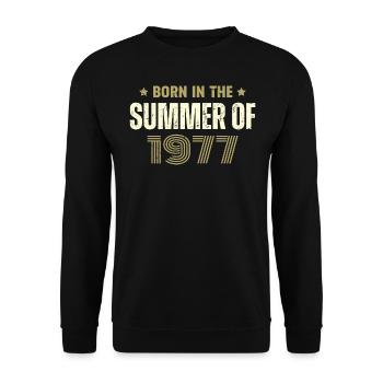 Vintage 1977 Vintage 1977 Birthday Gift - Unisex Sweatshirt - black - Front - Alina (178cm) & Michal (187cm)