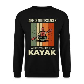 kayaking Gradma Kayak Canoe Kayaker Funny - Unisex Sweatshirt - black - Front - Alina (178cm) & Michal (187cm)
